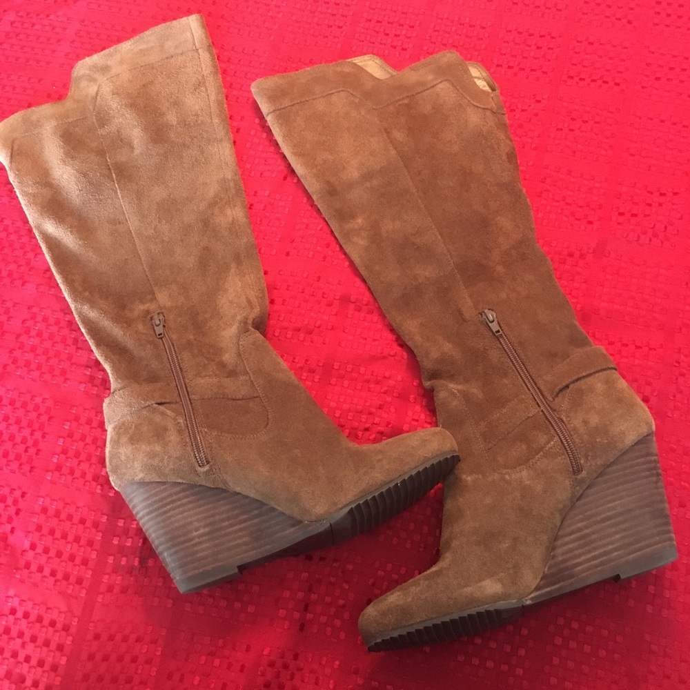 BCBG suede tall slouch boots - 8.5